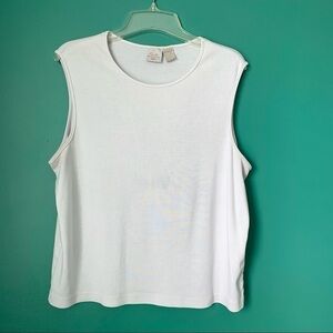 Fiorlini White Tank Top with Wide Straps size Plus 20W